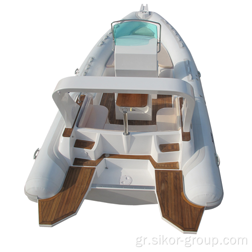 Πιστοποίηση CE Πολυτελή πλευρά 680 Fiberglass Dinghy Φουσκωτά τρυφερά σκάφη προς πώληση